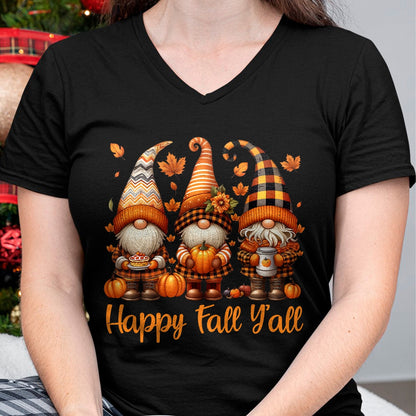 Best Thanksgiving Family Shirt , Funny Thanksgiving UnisexT-Shirt/Hoodie/Sweatshirt HLT00 - Happy Fall Y'all Gnome Pumpkin Autumn Thanksgiving Men Women T-Shirt