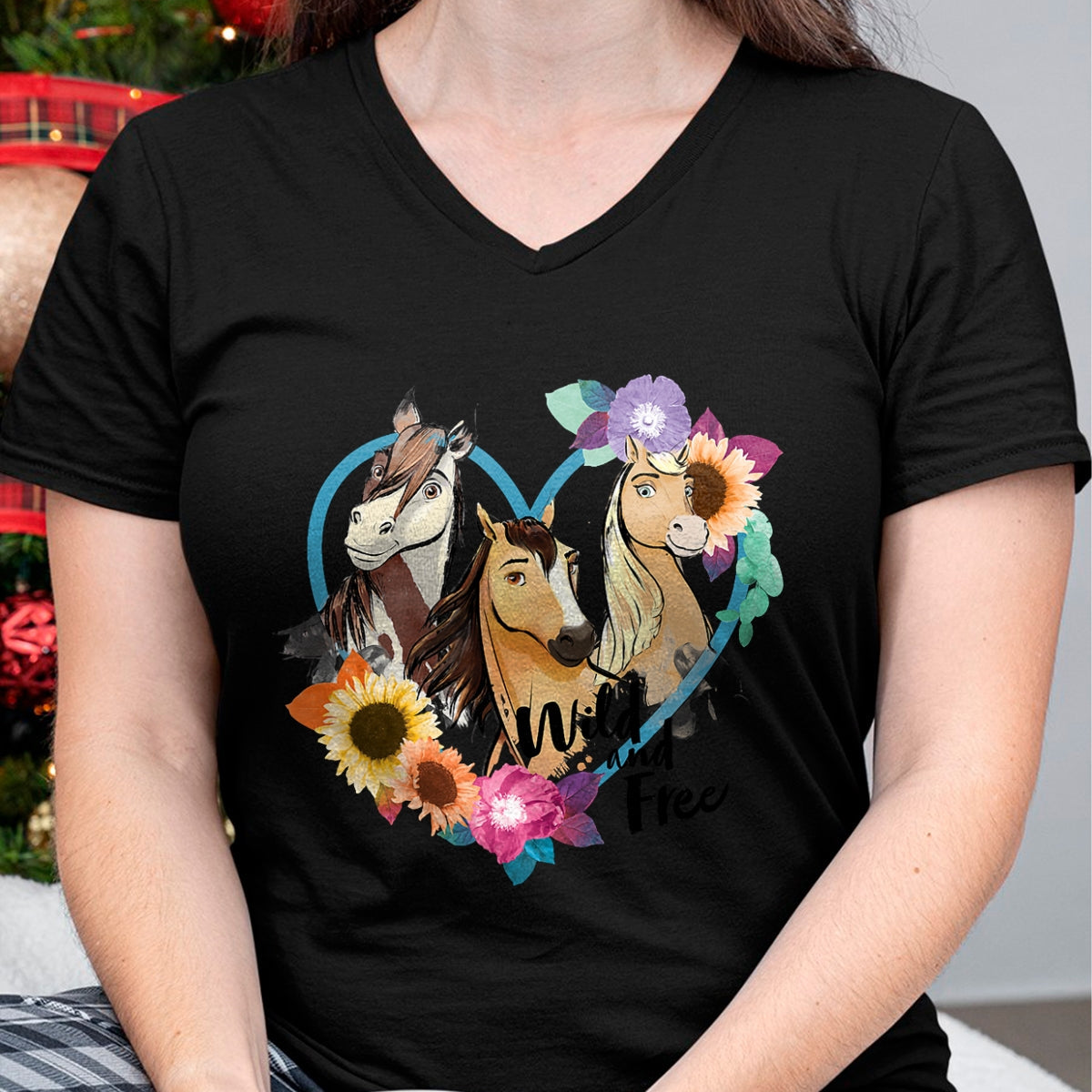 Best Horse Lover Shirt , Funny Horse UnisexT-Shirt/Hoodie/Sweatshirt HLT00 - Spirit Riding Free Wild and Free T-Shirt