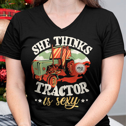 Best Farmer Life Shirt, Funny Farmer UnisexT-Shirt/Hoodie/Sweatshirt HLT00 - Mens She Thinks My Tractor is Sexy Farmer Agriculture Farm Performance T-Shirt