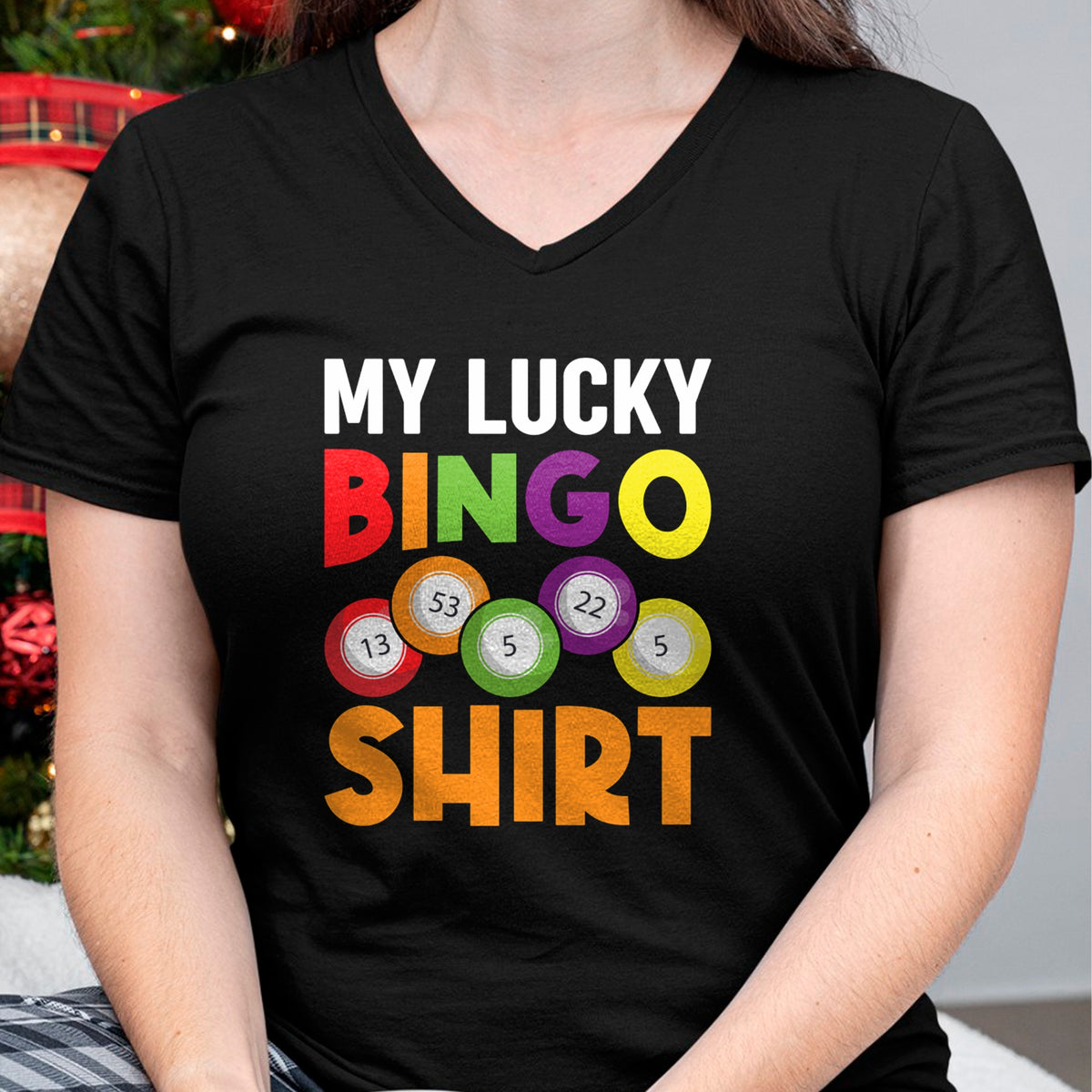 Gift for Mom Shirt, Funny Mom Unisex T-Shirt/Hoodie/Sweatshirt HLT00 - My Lucky Bingo Shirt Funny Bingo Player Caller Womens Mom Long Sleeve T-Shirt