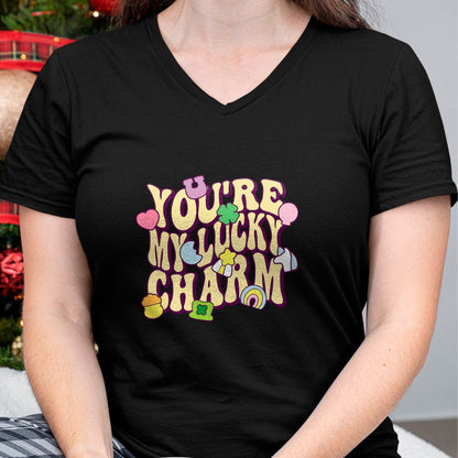 Gift for Mom Shirt, Funny Mom Unisex T-Shirt/Hoodie/Sweatshirt HLT00 - Groovy You_re My Lucky Charm Feeling Lucky St.Patrick_ Day T-Shirt