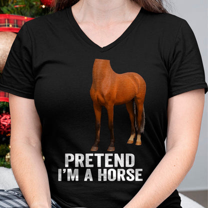 Best Horse Lover Shirt , Funny Horse UnisexT-Shirt/Hoodie/Sweatshirt HLT00 - Pretend I_m A Horse Funny Halloween Body Costume Horse T-Shirt, Men, Black, 3X-Large