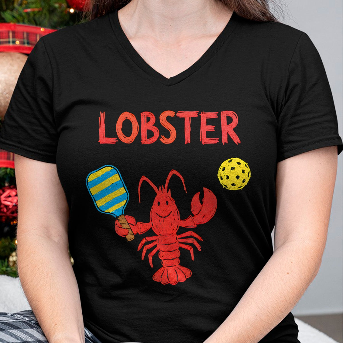 Funny Pickleball Shirt, Pickleball Lover Unisex T-Shirt/Hoodie/Sweatshirt HLT00 - Funny Pickleball Player Lob Shot Humor Lobster T-Shirt
