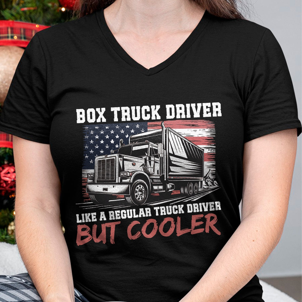 Best Truck Driver Life Shirt, Funny Trucker UnisexT-Shirt/Hoodie/Sweatshirt HLT00 - Truck Driver Construction Site US Flag Box Truck T-Shirt