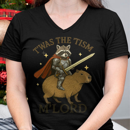 Cute Capybara Shirt, Funny Capybara Unisex T-Shirt/Hoodie/Sweatshirt HLT00 - TWAS The Tism M Lord Funny Raccoon Vintage Capybara Autism T-Shirt