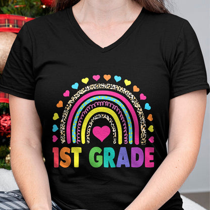 Best Student Shirt, Funny Back To School UnisexT-Shirt/Hoodie/Sweatshirt HLT00 - First Grade Rainbow Girls Boys Teacher Team 1st Grade Squad T-Shirt