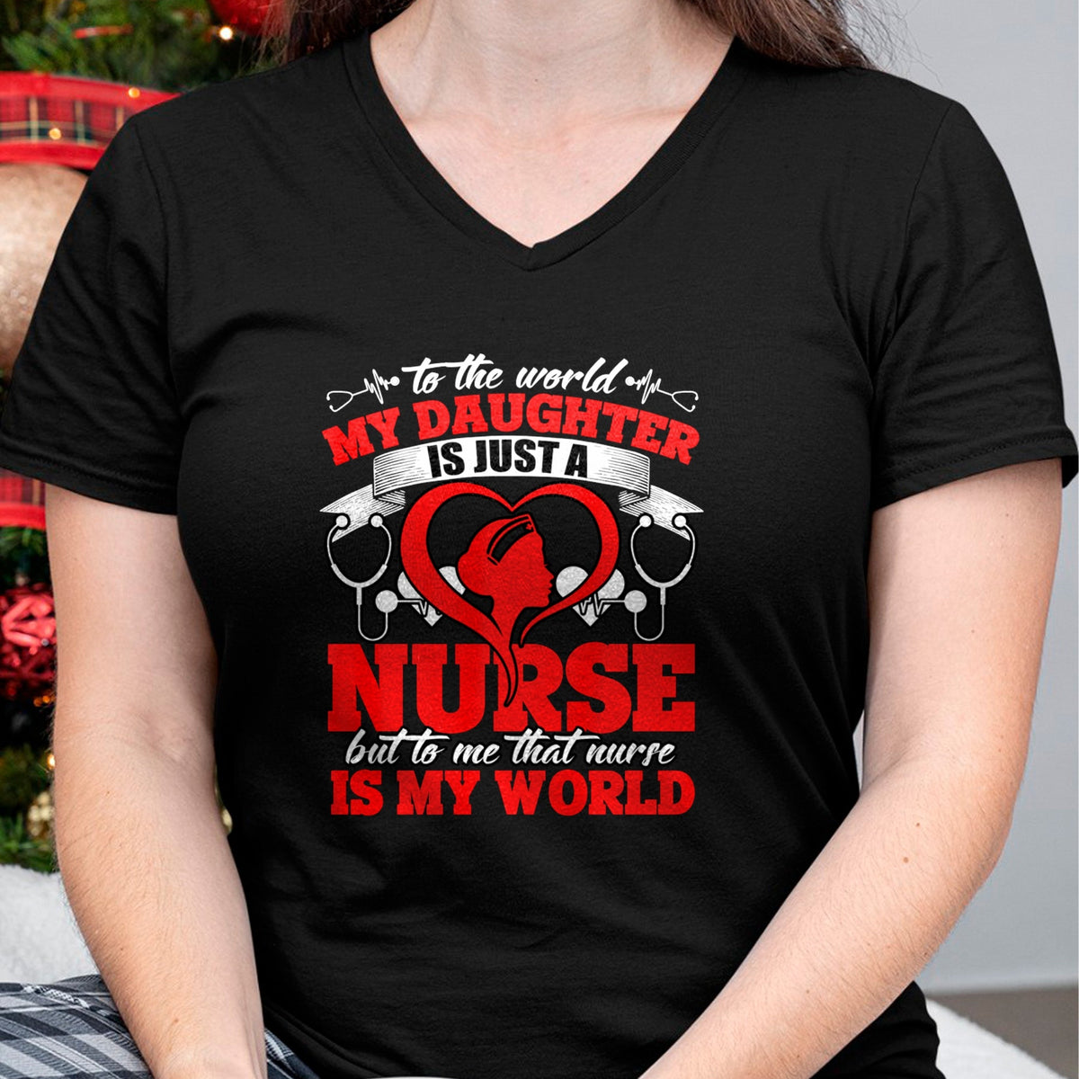 Funny Nurse Shirt, Nurse Unisex T-Shirt/Hoodie/Sweatshirt HLT00 - My Daughter Is A Nurse, Proud To Be A Nurse's Mom Long Sleeve T-Shirt