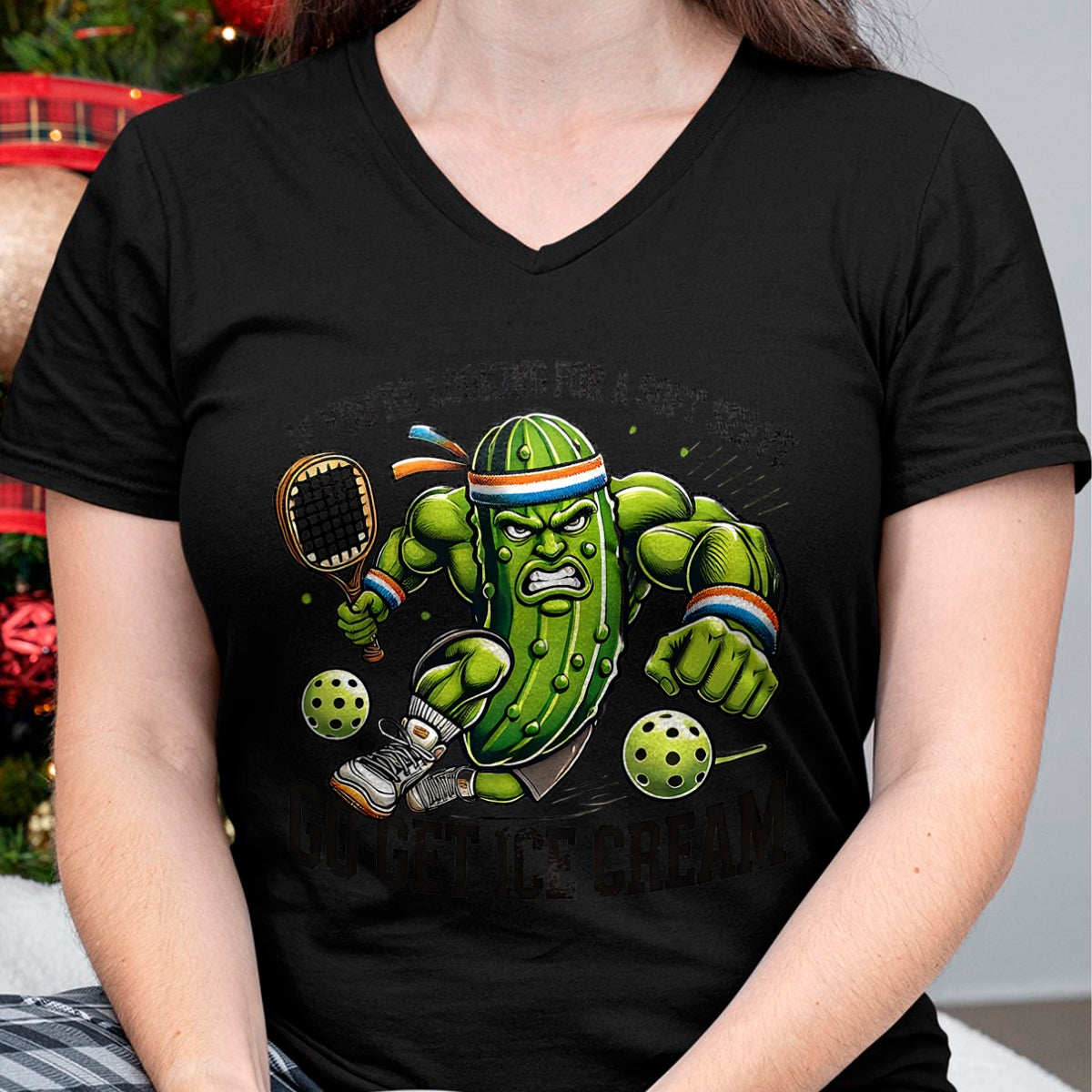 Funny Pickleball Shirt, Pickleball Lover Unisex T-Shirt/Hoodie/Sweatshirt HLT00 - Funny Pickleball Lover Pun with a Pickle Playing Pickle Ball T-Shirt