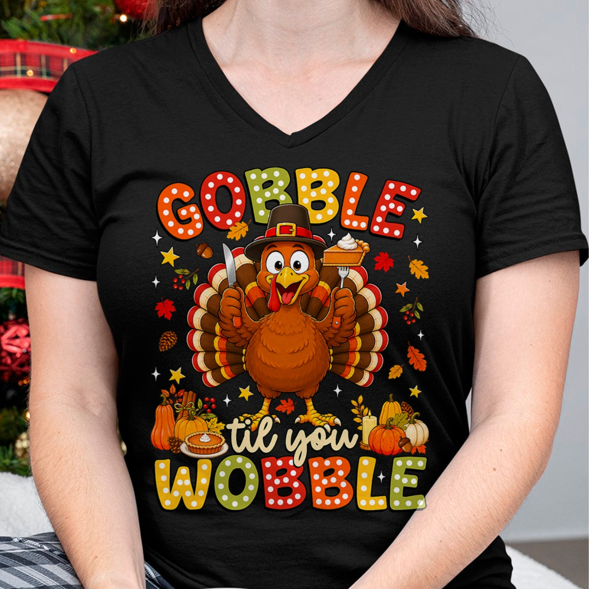 Best Thanksgiving Family Shirt , Funny Thanksgiving UnisexT-Shirt/Hoodie/Sweatshirt HLT00 - Gobble Til You Wobble Thanksgiving Turkey Men Women Kids T-Shirt