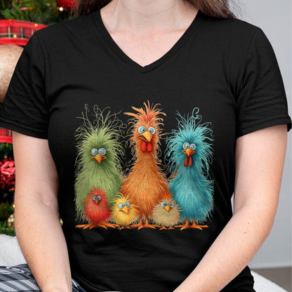 Best Thanksgiving Family Shirt , Funny Thanksgiving UnisexT-Shirt/Hoodie/Sweatshirt HLT00 - Retro Eagerlys Colorful Funny Chicken Art, for Men Women Kid T-Shirt