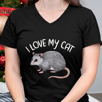 Cat Love Shirt, Funny Cat Lover Gift UnisexT-Shirt/Hoodie/Sweatshirt HLT00 - I Love My Cat Opossum T-Shirt, Men, Purple Heather, X-Large