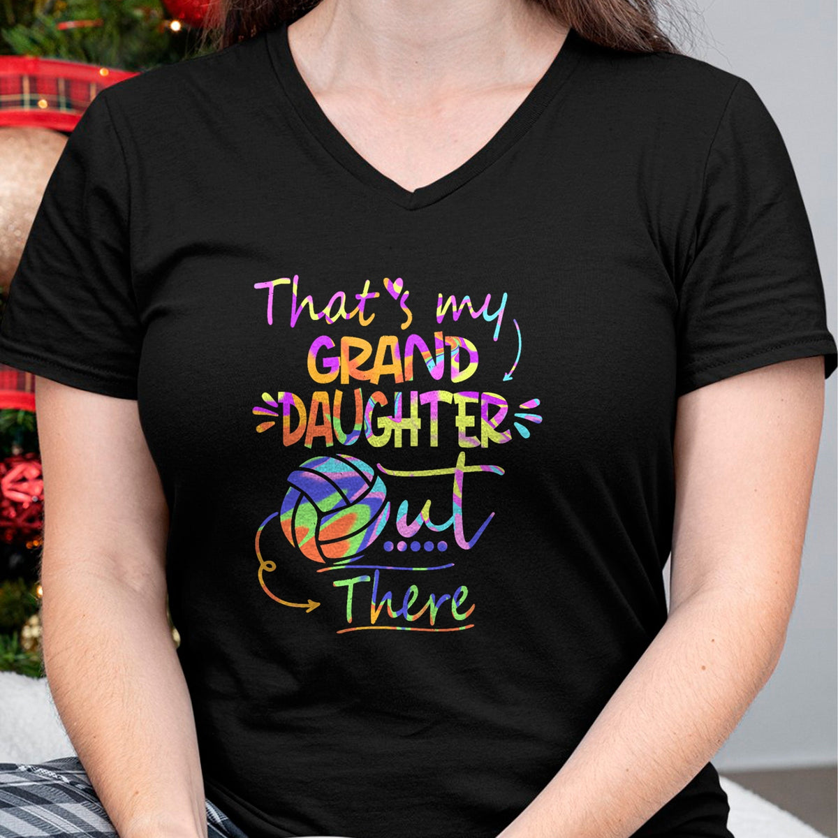 Best Grandma Shirt, Proud Grandma Unisex T-Shirt/Hoodie/Sweatshirt HLT00 - That's My Granddaughter Out There Volleyball For Grandma T-Shirt