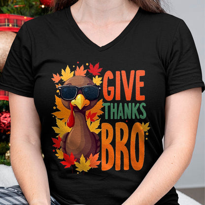 Best Thanksgiving Family Shirt , Funny Thanksgiving UnisexT-Shirt/Hoodie/Sweatshirt HLT00 - Give Thanks Bro Cute Turkey Toddler Thankful Thanksgiving T-Shirt, Men, Black, 3X-Large