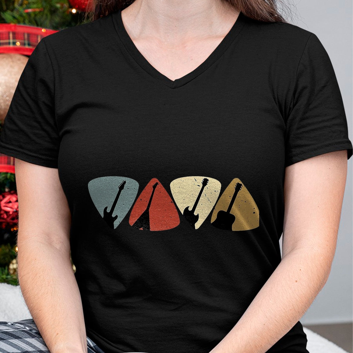 Guitar Lover Shirt, Funny Guitar UnisexT-Shirt/Hoodie/Sweatshirt HLT00 - Retro Vintage Guitar Pick Player Guitarist Bassist Musician T-Shirt, Men, Black, 3X-Large