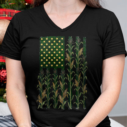 Best Farmer Life Shirt, Funny Farmer UnisexT-Shirt/Hoodie/Sweatshirt HLT00 - Retro Vintage Corn US America Flag Funny Farmer Farm Flag T-Shirt