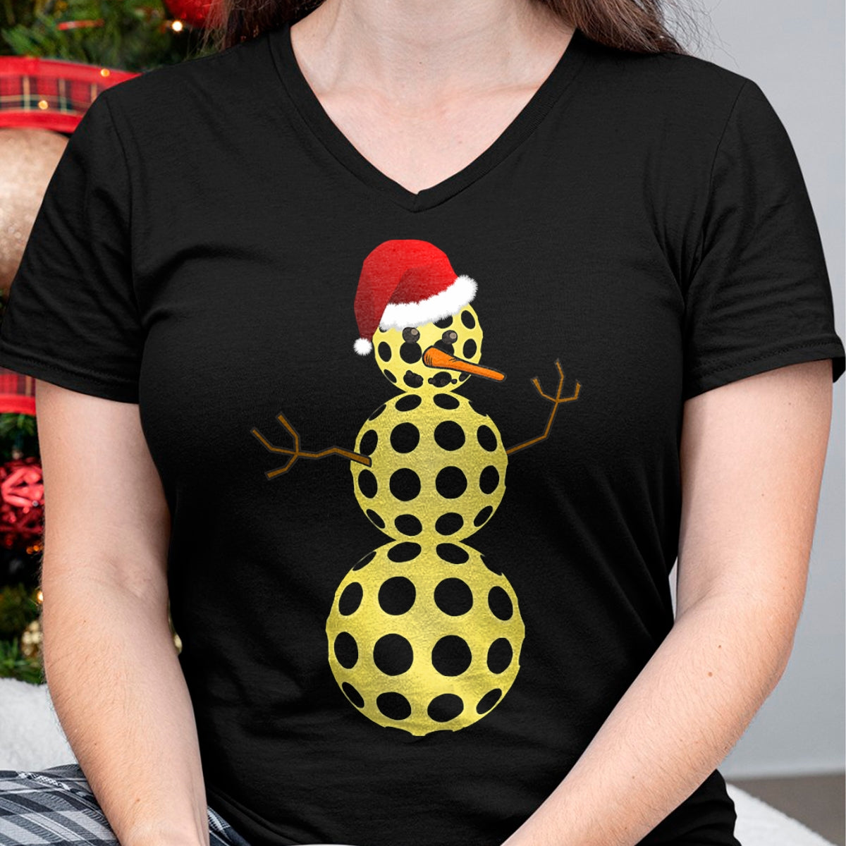 Funny Pickleball Shirt, Pickleball Lover Unisex T-Shirt/Hoodie/Sweatshirt HLT00 - Pickleball Christmas T-Shirt Funny Pickleball Snowman Shirt Tank Top