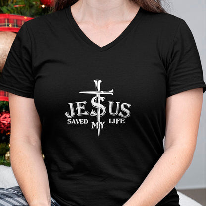 Christian Tee, Christian Faith Unisex T-Shirt/Hoodie/Sweatshirt HLT00 - Jesus Cross Christ Saved My Life Quote Saying Christian T-Shirt