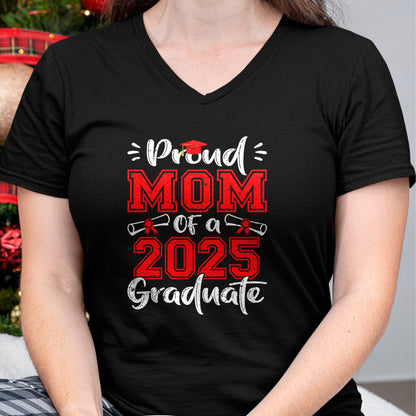 Gift for Mom Shirt, Funny Mom Unisex T-Shirt/Hoodie/Sweatshirt HLT00 - Mom Senior 2025 Proud Mom Of A Class Of 2025 Graduate T-Shirt
