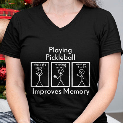 Funny Pickleball Shirt, Pickleball Lover Unisex T-Shirt/Hoodie/Sweatshirt HLT00 - Playing Pickleball Improves Memory Player for Men Women Tee T-Shirt
