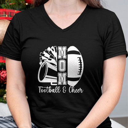 Gift for Mom Shirt, Funny Mom Unisex T-Shirt/Hoodie/Sweatshirt HLT00 - Mom Of Both Proud Football And Cheer Mom T-Shirt