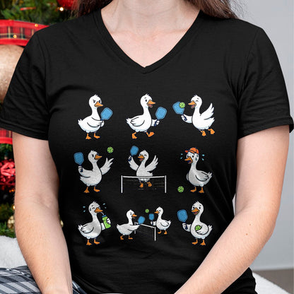 Funny Pickleball Shirt, Pickleball Lover Unisex T-Shirt/Hoodie/Sweatshirt HLT00 - Goose Playing Pickleball Player Paddle Ball Pickleball Lover T-Shirt