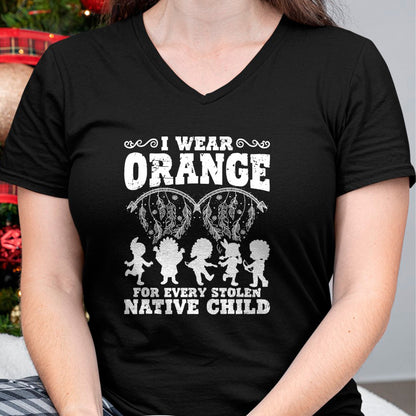 Native American T-Shirts, Vintage Native American Unisex T-Shirt/Hoodie/Sweatshirt HLT00 - Indian Pride Native American Orange For Native Child