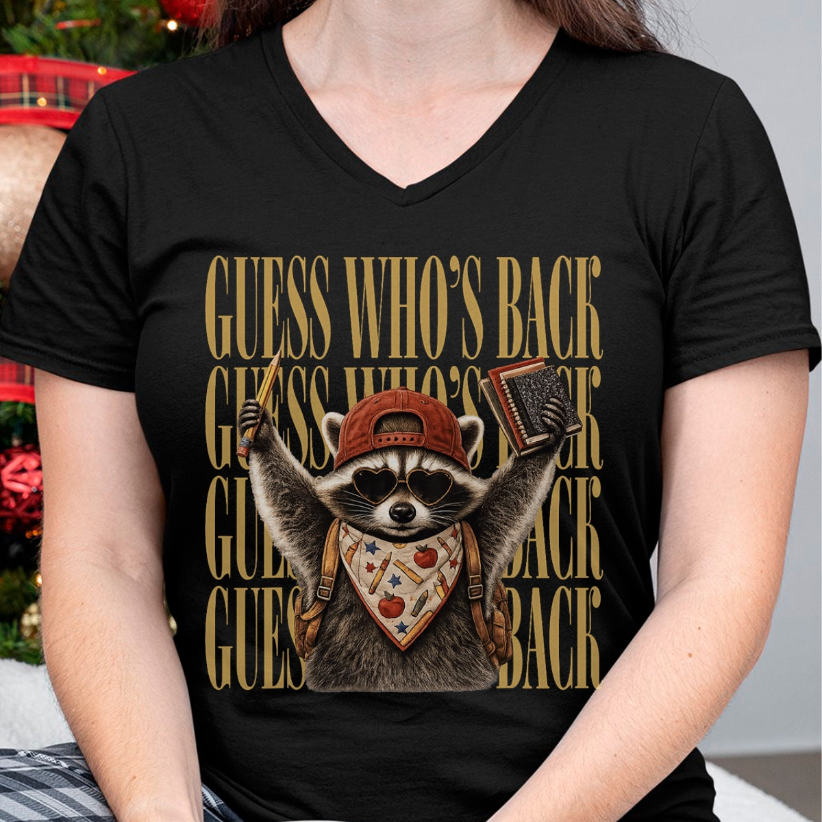 Best Student Shirt, Funny Back To School UnisexT-Shirt/Hoodie/Sweatshirt HLT00 - Guess Who_s Back Funny Feral Raccoon Teacher Back to School T-Shirt