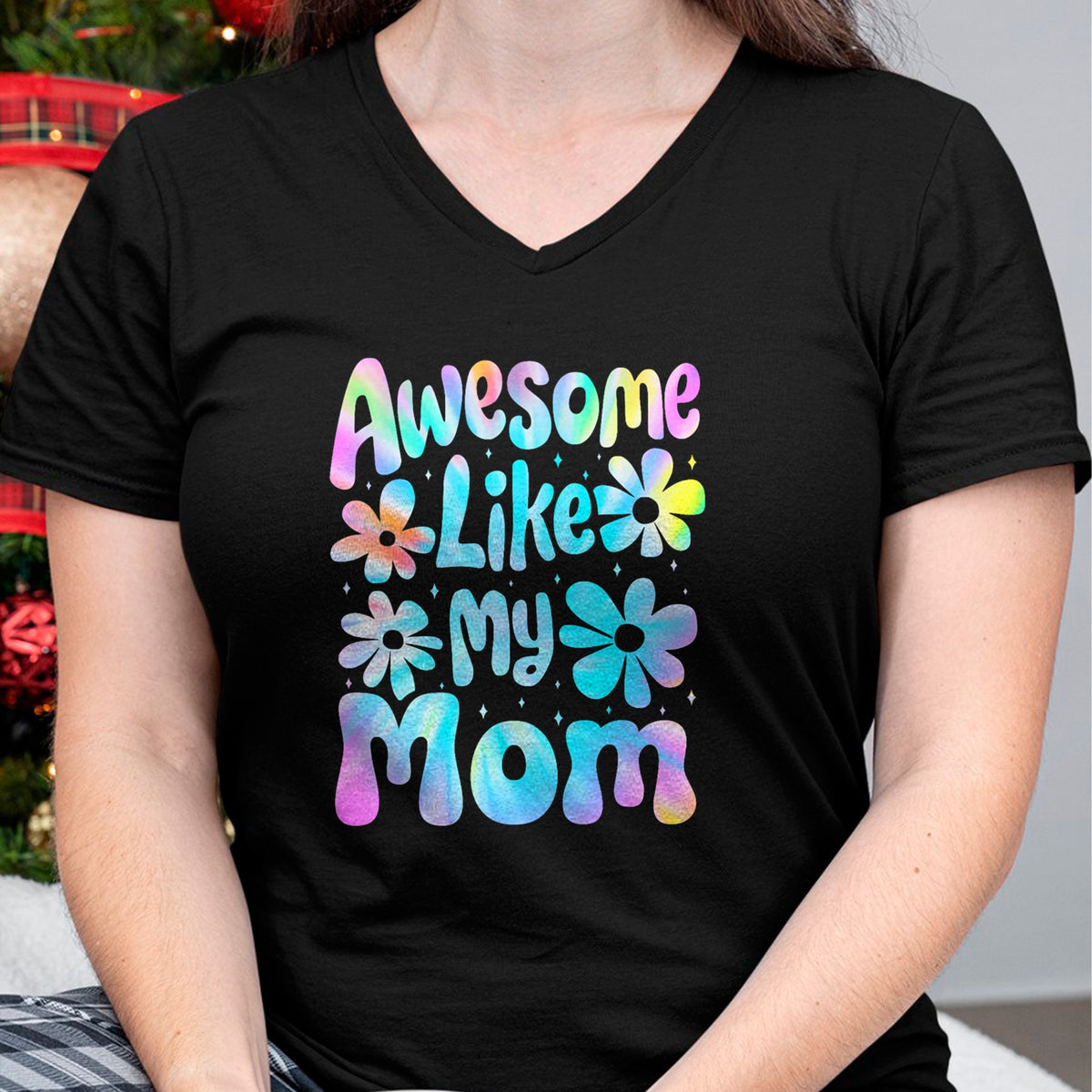 Gift for Mom Shirt, Funny Mom Unisex T-Shirt/Hoodie/Sweatshirt HLT00 - Awesome Like My Mom Mommy Groovy Graphic Mother_s Day T-Shirt