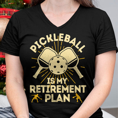 Funny Pickleball Shirt, Pickleball Lover Unisex T-Shirt/Hoodie/Sweatshirt HLT00 - Funny Pickleball My Retirement Plan Vintage Player T-Shirt