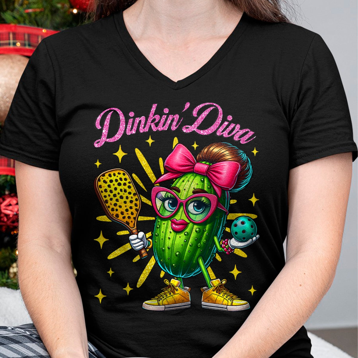 Funny Pickleball Shirt, Pickleball Lover Unisex T-Shirt/Hoodie/Sweatshirt HLT00 - Dinkin’ Diva Funny Pickleball Player Cute Pickle Lovers T-Shirt