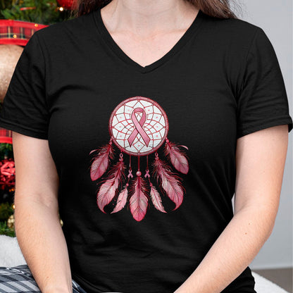 Native American T-Shirts, Vintage Native American Unisex T-Shirt/Hoodie/Sweatshirt HLT00 - Pink Ribbon Native Indian DreamCatcher Art Breast Cancer