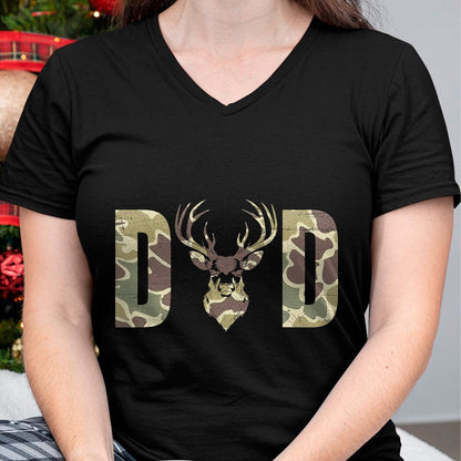 Funny Hunting Shirt, Gift For Hunting Lover Unisex T-Shirt/Hoodie/Sweatshirt HLT00 - Old School Camo Dad Hunting, Camouflage Deer Father_s Day T-Shirt