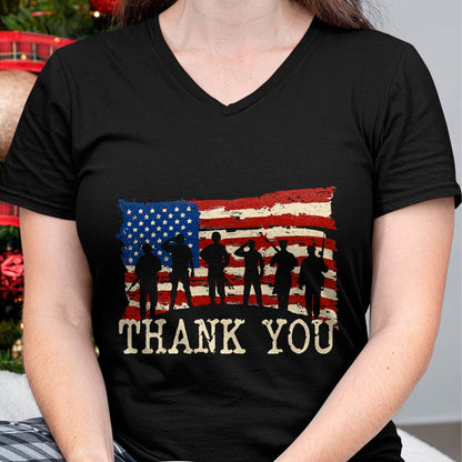 Proud Veteran Shirt, Funny Veteran UnisexT-Shirt/Hoodie/Sweatshirt HLT00 - American Flag Thank You Veterans Proud Veteran T-Shirt