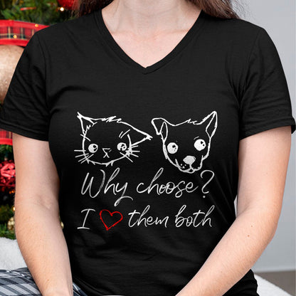 Cat Love Shirt, Funny Cat Lover Gift UnisexT-Shirt/Hoodie/Sweatshirt HLT00 - Cat and Dog Lover I Love Puppies and Kittens T-Shirt (2)