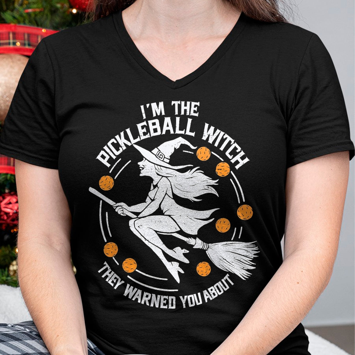 Funny Pickleball Shirt, Pickleball Lover Unisex T-Shirt/Hoodie/Sweatshirt HLT00 - Funny Halloween Costume I'm The Pickleball Witch Women T-Shirt