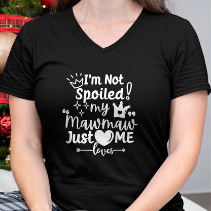 Best Wife Shirt, Wife and Husband Unisex T-Shirt/Hoodie/Sweatshirt HLT00 - I'm Not Spoiled My MawMaw Just Loves Me a Team Boys Matching T-Shirt