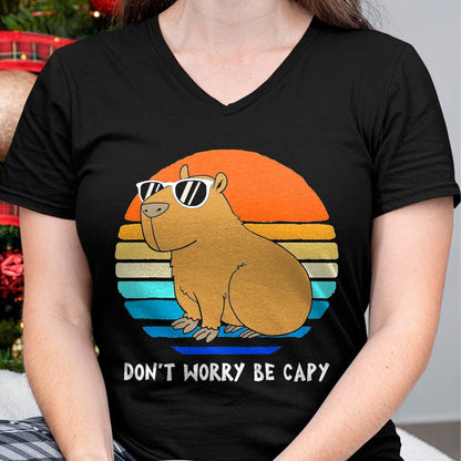 Cute Capybara Shirt, Funny Capybara Unisex T-Shirt/Hoodie/Sweatshirt HLT00 - Sorry Im Late I was Avoiding Non-Preferred Tasks Capybara Performance T-Shirt