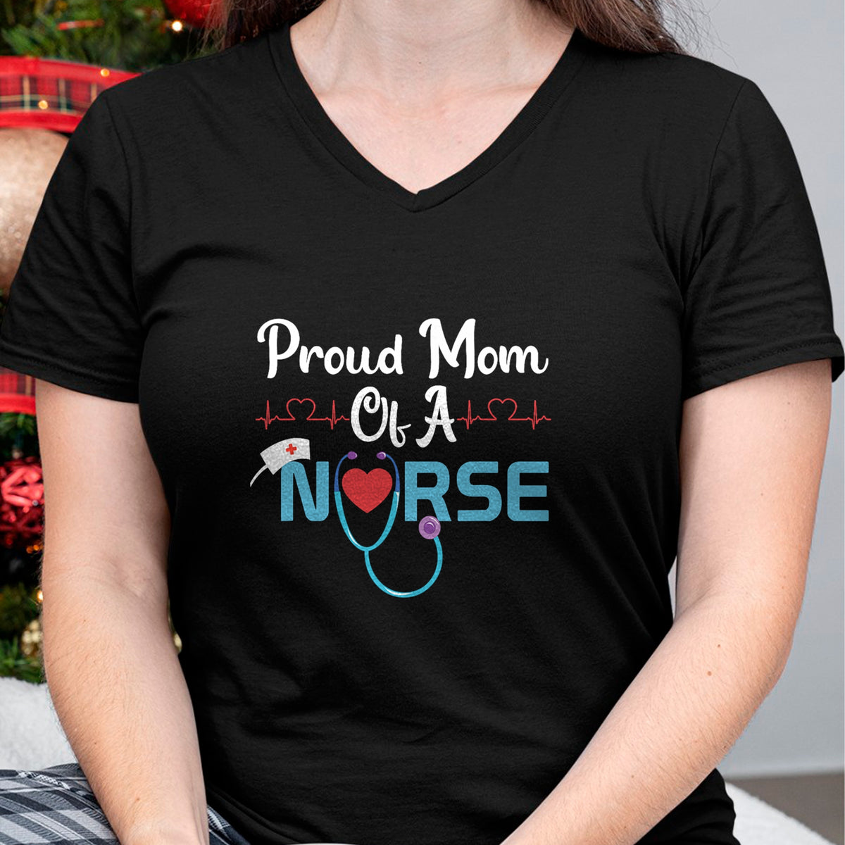 Gift for Mom Shirt, Funny Mom Unisex T-Shirt/Hoodie/Sweatshirt HLT00 - Nurse Proud Mom Of A Nurse T-Shirt