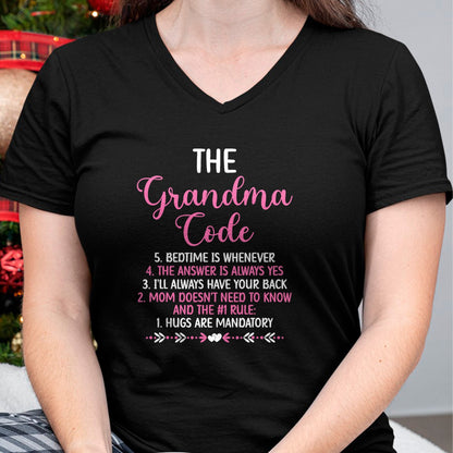 Best Grandma Shirt, Proud Grandma Unisex T-Shirt/Hoodie/Sweatshirt HLT00 - The Grandma Code Granny Grandmother Grandparent T-Shirt (1)