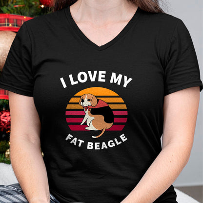 Dog Love Shirt, Dog Lover Gift T-Shirt/Hoodie/Sweatshirt HLT00 - I Love My Fat Beagle - Beagle Dog T-Shirt (1)