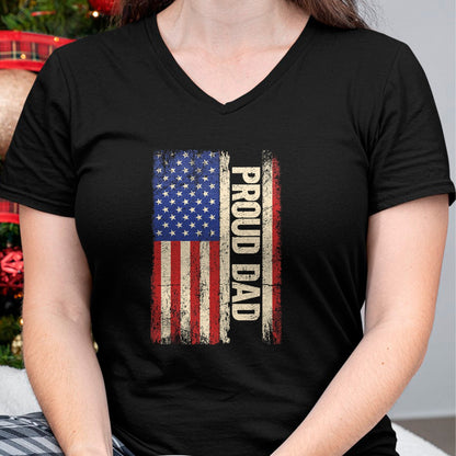 Gift for Dad Shirt, Funny Dad Unisex T-Shirt/Hoodie/Sweatshirt HLT00 – Proud Dad US American Flag Shirt for Fathers Day 2024 Men T-Shirt