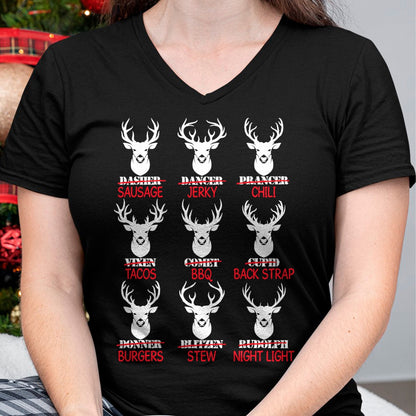 Funny Hunting Shirt, Gift For Hunting Lover Unisex T-Shirt/Hoodie/Sweatshirt HLT00 - Deer Hunting Gift Hunter of All Santa_s Reindeer T-Shirt