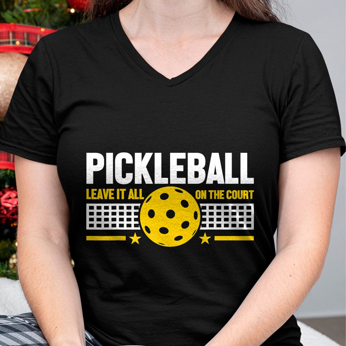 Funny Pickleball Shirt, Pickleball Lover Unisex T-Shirt/Hoodie/Sweatshirt HLT00 - Leave It All On The Court - Pickleball T-Shirt