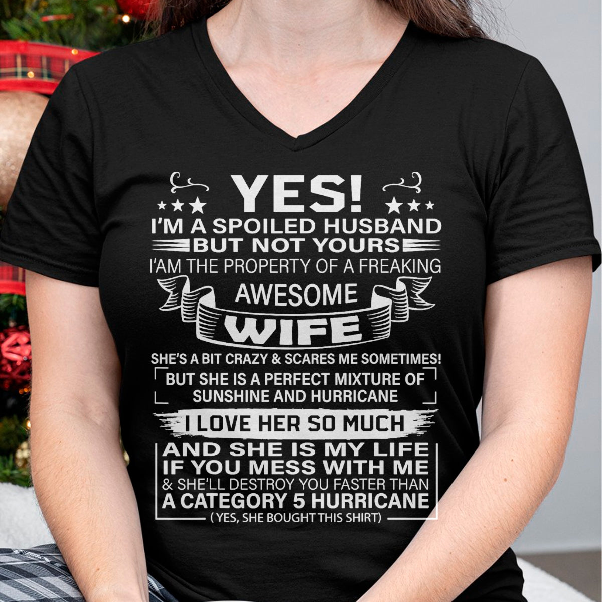 Best Husband Shirt, Wife and Husband Unisex T-Shirt/Hoodie/Sweatshirt HLT00 - Yes i_m A Spoiled Husband But Not Yours awesome Wife T-Shirt (2)