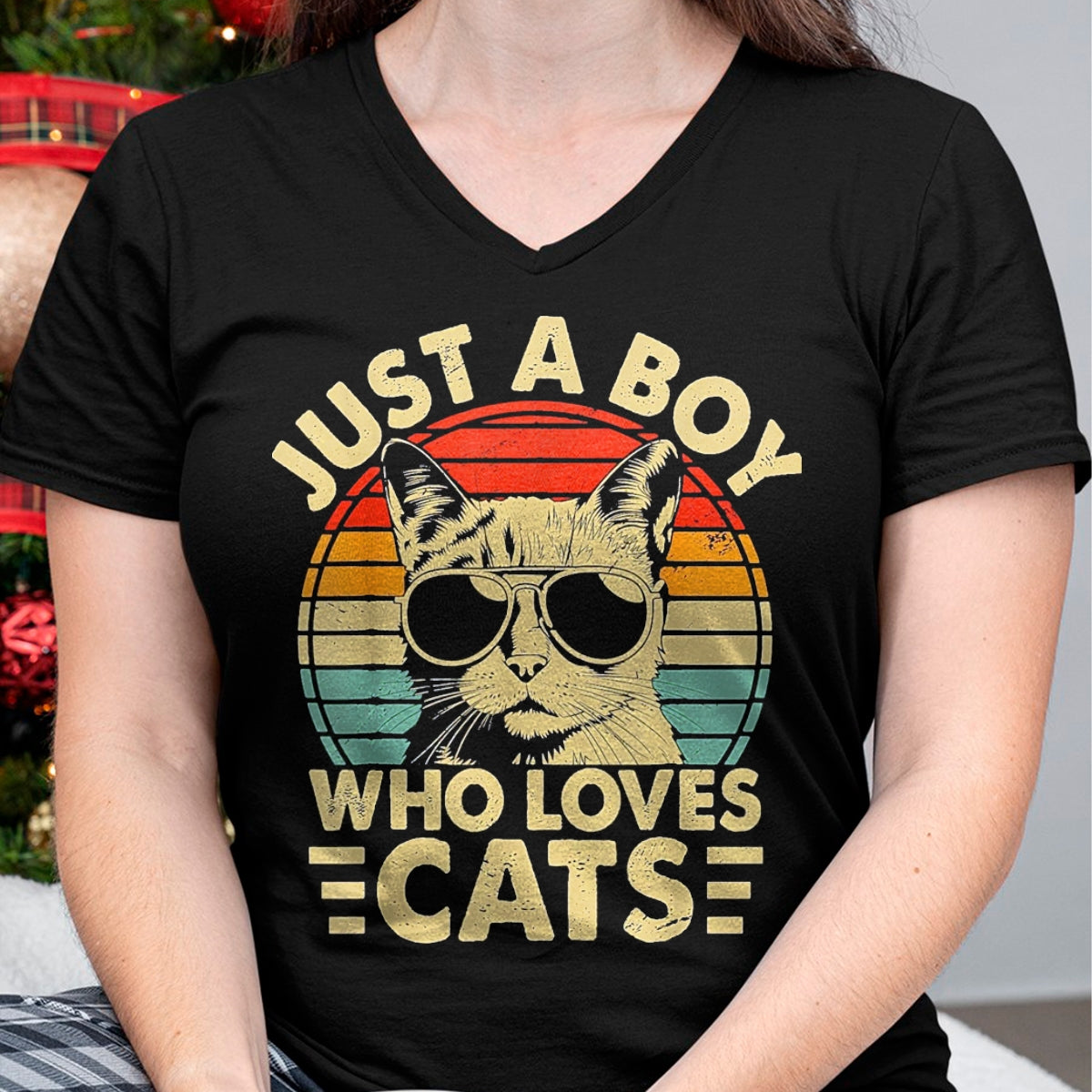 Cat Love Shirt, Funny Cat Lover Gift UnisexT-Shirt/Hoodie/Sweatshirt HLT00 - Vintage Just A Boy Who Loves Cats Boy Kitten Cat Lover Boys T-Shirt, Youth, Heather Blue, Small (1)