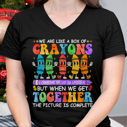 Best Student Shirt, Funny Back To School UnisexT-Shirt/Hoodie/Sweatshirt HLT00 - Funny Teacher We are Like A Box of Crayons Back to School T-Shirt