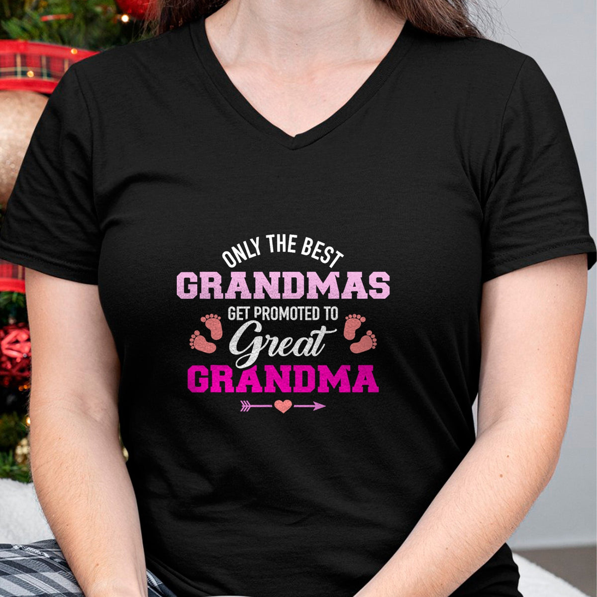 Best Grandma Shirt, Proud Grandma Unisex T-Shirt/Hoodie/Sweatshirt HLT00 - Only the best grandmas get promoted to great grandma T-Shirt (1)