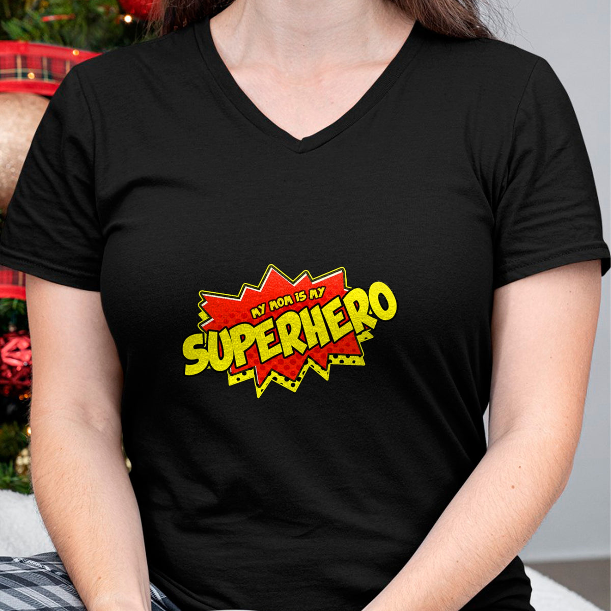 Gift for Mom Shirt, Funny Mom Unisex T-Shirt/Hoodie/Sweatshirt HLT00 - Mom Is My Superhero T-Shirt Super Mom Mothers Day T-Shirt