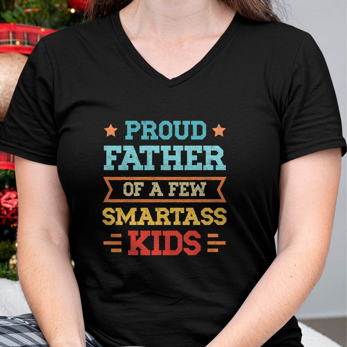 Gift for Dad Shirt, Funny Dad Unisex T-Shirt/Hoodie/Sweatshirt HLT00 – Proud Father of a Few Smartass Kids Father_s Day Dad Jokes T-Shirt