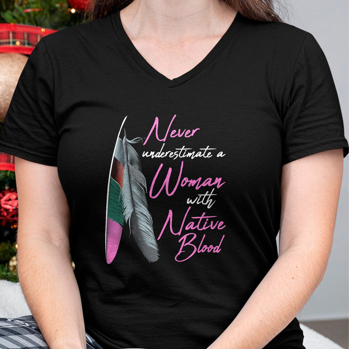 Native American T-Shirts, Vintage Native American Unisex T-Shirt/Hoodie/Sweatshirt HLT00 - Native American Indian A Woman With Native Blood